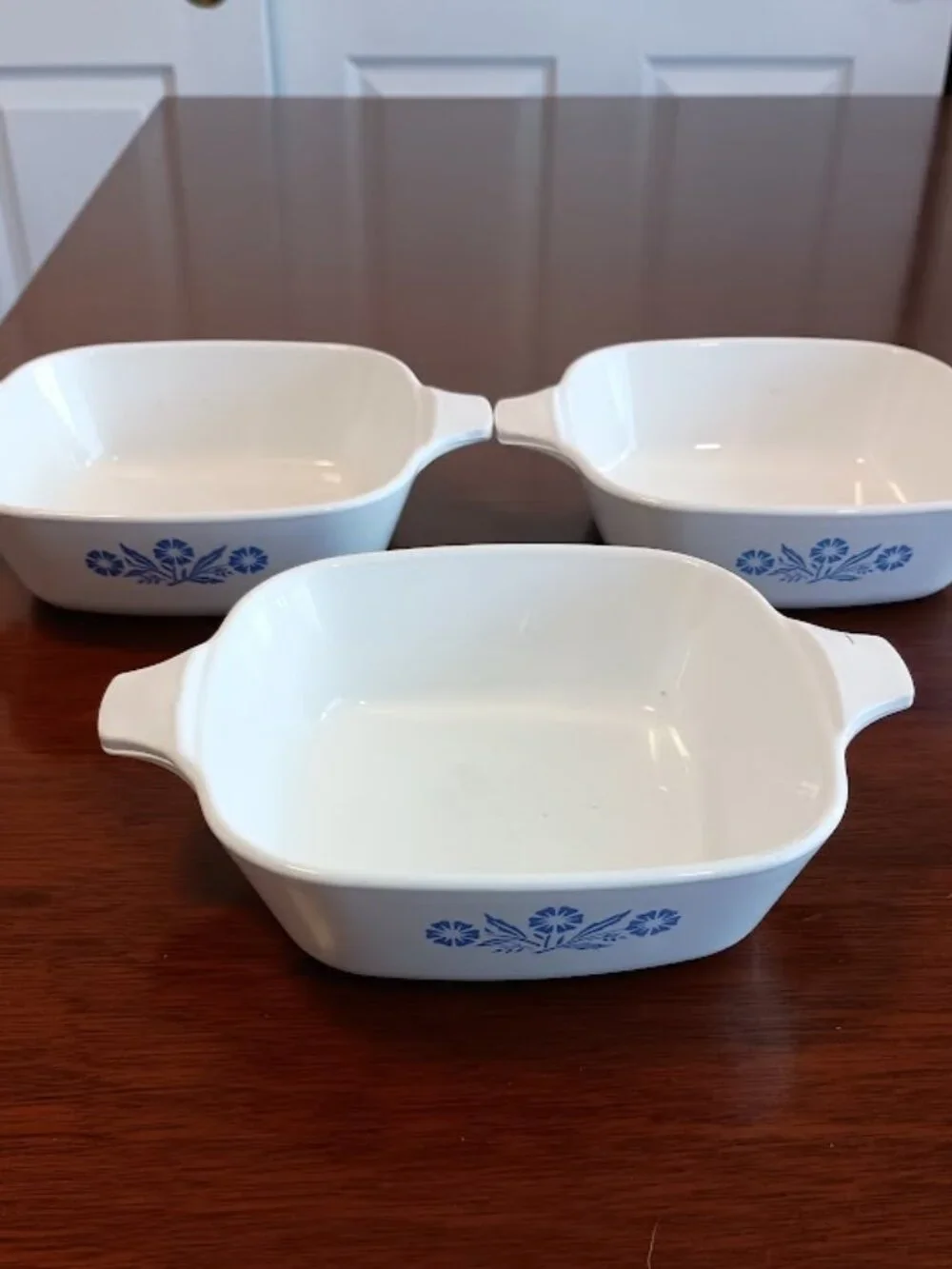 Vintage Corning Ware Cornflower Design, P-41, 3 Piece Petite Pans